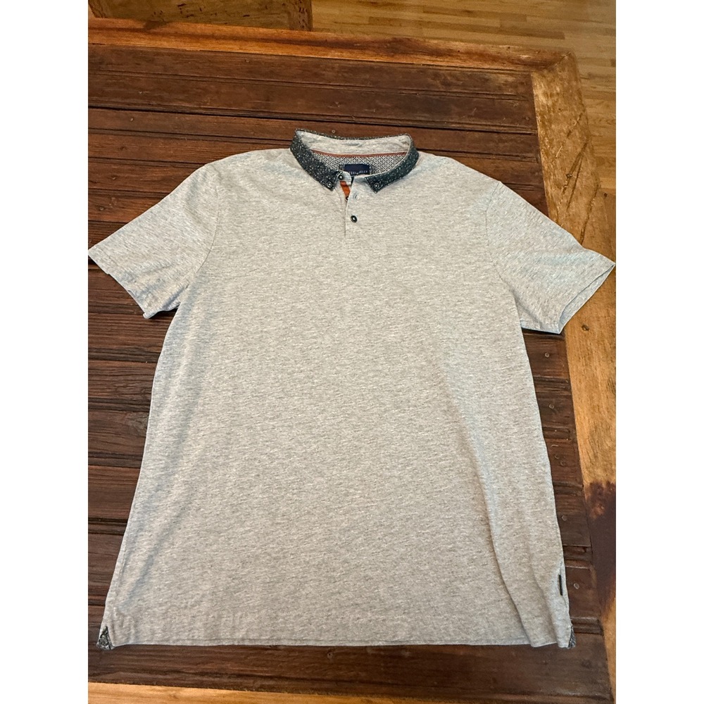 Steel & Jelly Mens Gray Polo Shirt British Design Cotton Blend Large Modern